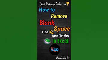 How to remove blank space in Excel tips and tricks 💯💫 #exceltips #tutorial #shortvideo