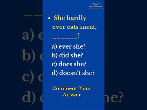 English grammar challenge💯 #englishgrammar #shortquiz #learnenglish #questiontag #english #shorts