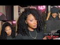 Half Wig Install on Type 4 Natural Hair ft @ISEEHAIR SO REALISTIC