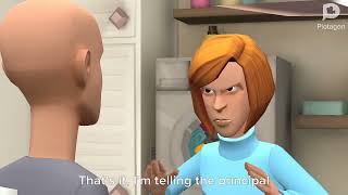S1 E1 Clic Caillou Uses The Girls Bathroomgrounded