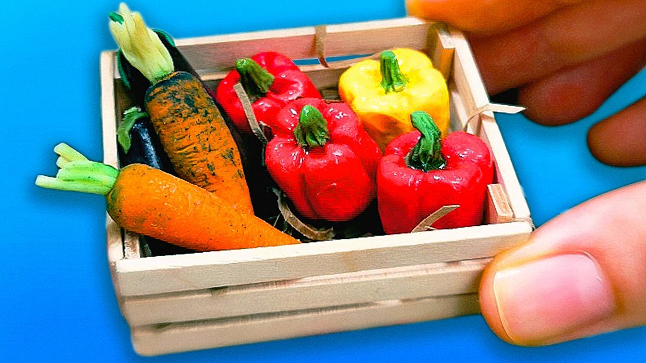 Awesome Miniature Food Ideas With Polymer Clay - YouTube