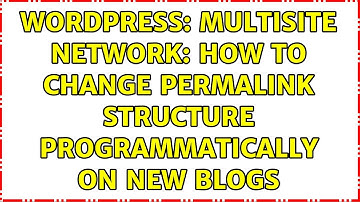 Wordpress: Multisite Network: How to change permalink structure programmatically on new blogs