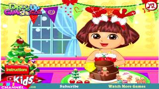 Dora Christmas Time Cake Kitchen Online Game  ||| Girl and Baby Games new screenshot 2