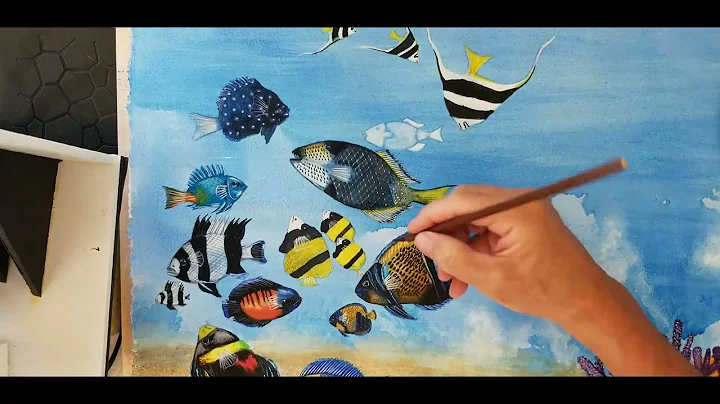 水彩技巧/科学插图/自画像教程/鱼类绘画