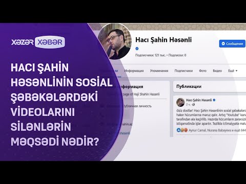 Hacı Şahin Həsənlinin sosial şəbəkələrdəki videolarını silənlərin məqsədi nədir?