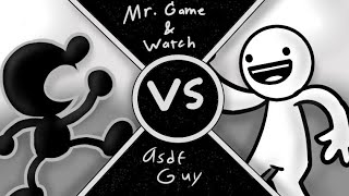 Mr. Game & Watch vs ASDF Guy (Nintendo vs asdfmovie) (Sprite Animation Dub)