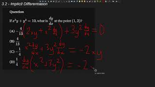 ap calc ab/bc 3.2 - Implicit Differentiation