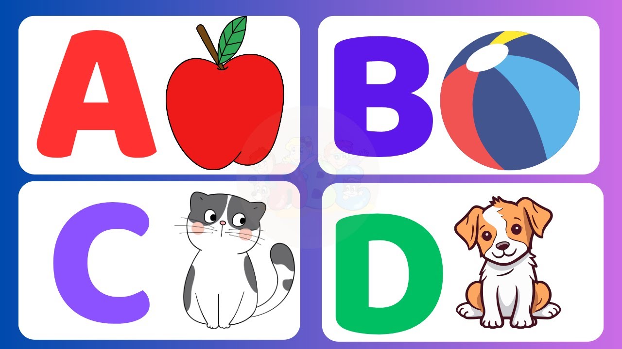 🍎Learn Alphabet with Live Examples for Kids | ABCD | A for Apple B for ...