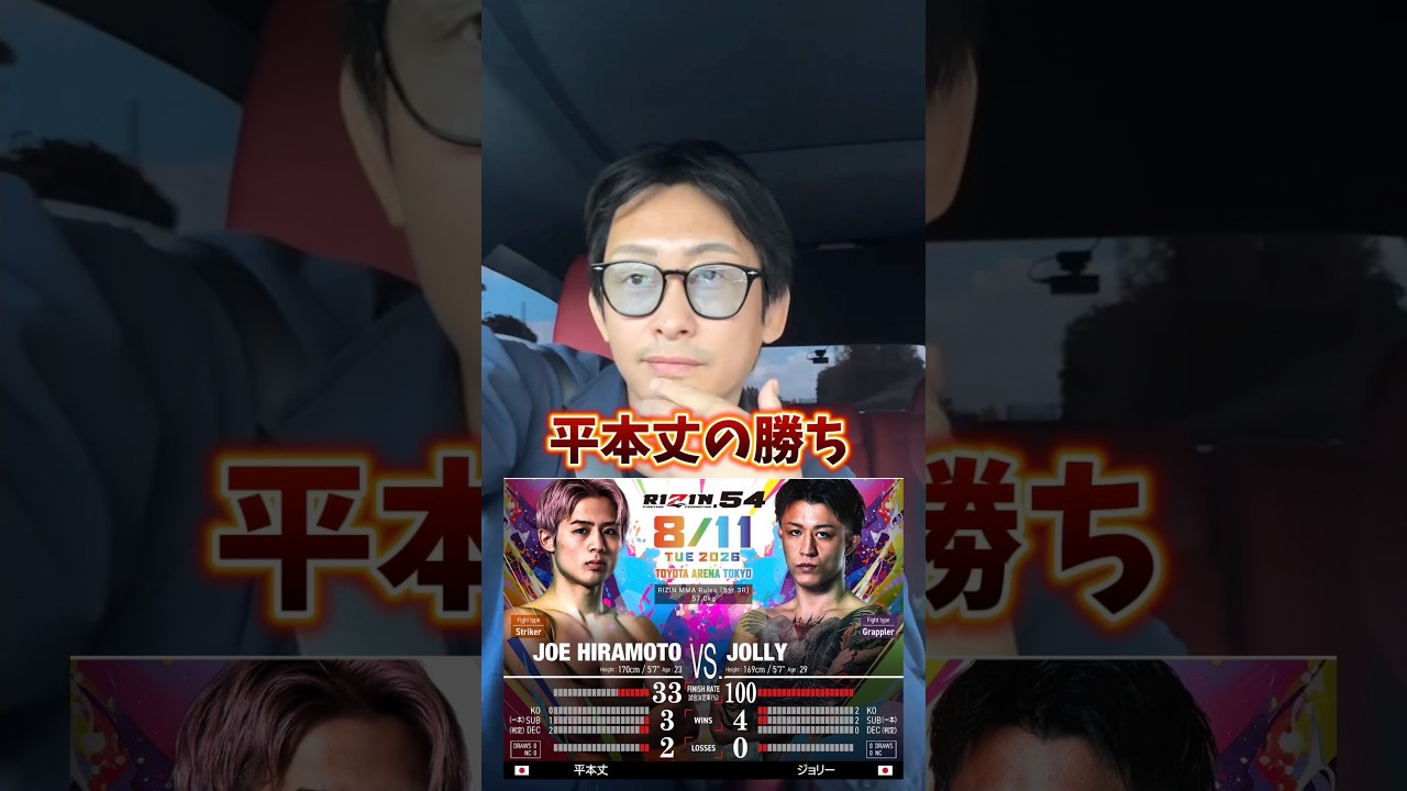 RIZIN.54の勝敗予想してみた #格闘技 #rizin#ジョリー#平本丈