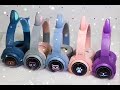 Беспроводные наушники. Cat Ear Headphones - XY-203 Розовые, светящиеся, bluetooth кошачьи ушки.