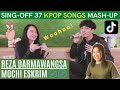 REACTION to BLACKPINK - How You Like That (SING-OFF vs MOCHI ESKRIM) 37 KPOP SONGS MASHUP (INDO SUB)