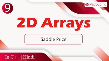 Saddle Price | Module : 2D Arrays | In Hindi | C++ | Video_9