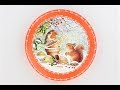 Decoupage plate - Painted plate - Decoupage tutorial - Decoupage for beginners
