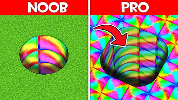 Minecraft Battle: RAINBOW TUNNEL BUILD CHALLENGE - NOOB vs PRO vs HACKER vs GOD in Minecraft!