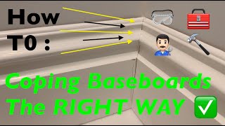 Coping Baseboard Molding The RIGHT Way  #molding #carpentry #finishcarpentry