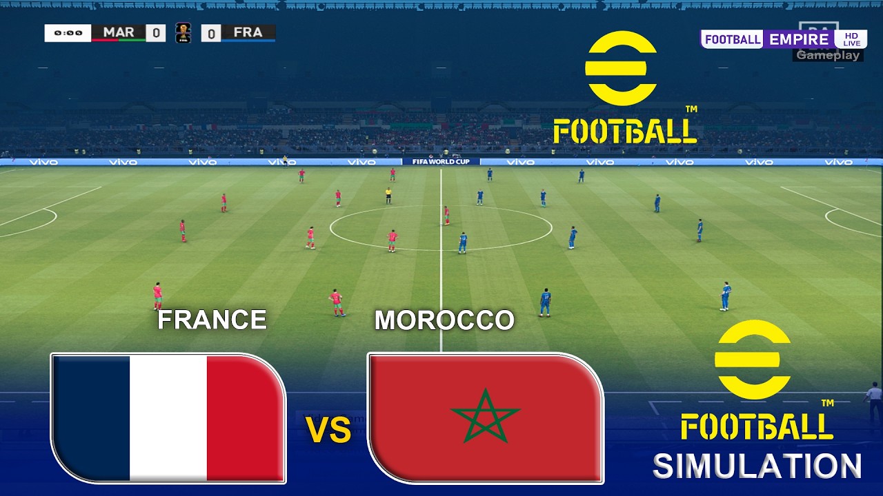 eFootball 2021. France vs Morocco | eFootball PES 2021 Simulation | World Cup 2026 Quarterfinal ePES