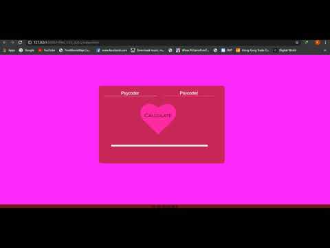 Love Calculator With HTML CSS JS