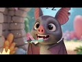 Die schläfrige Fledermaus putzt ihre Zähne 🦇🪥 | Lustiger Kinder Cartoon | Gute Nacht Routine + Kids
