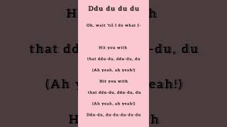 ddu du du du ❤️ #cozybloom#lyricsmaker#music#lyrics#shorts
