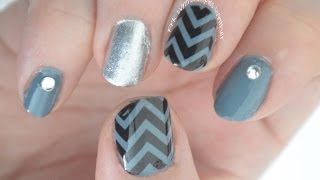 Easy Chevron Nail Art Design Tutorial - Homemade Water Decals