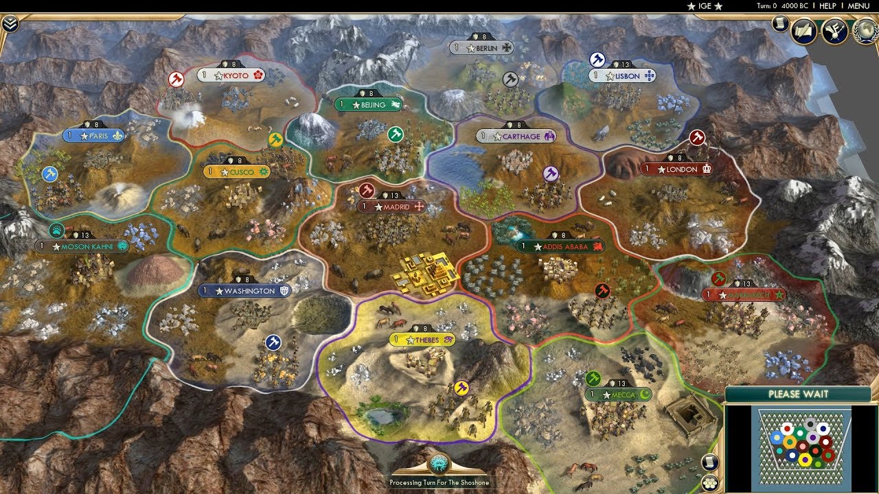 Civ 5 AI Only Timelapse: Wonderful World - YouTube
