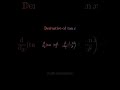Derivative of tan x: Visual Proof 📐