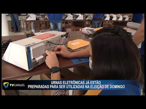 Urnas eletrônicas estão  preparadas para ser utilizadas na eleição de domingo