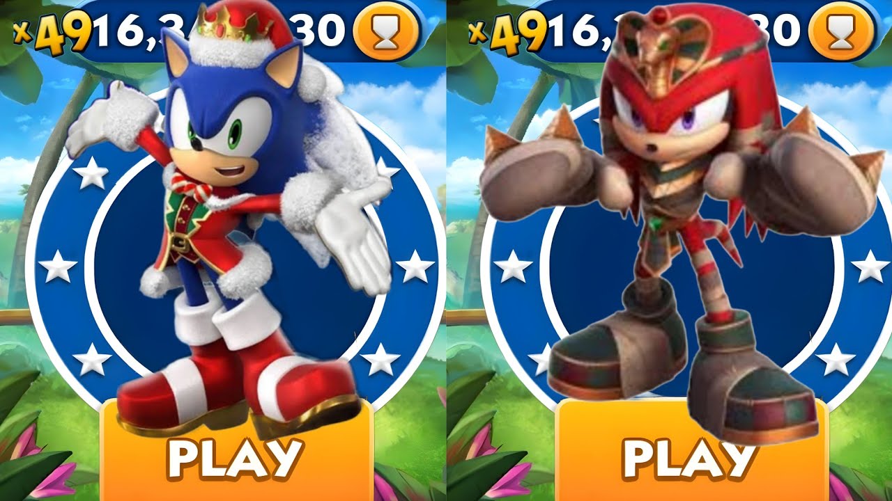Sonic Dash - Snowdrift Sonic VS Mummy Knuckles _ Movie Sonic vs All ...