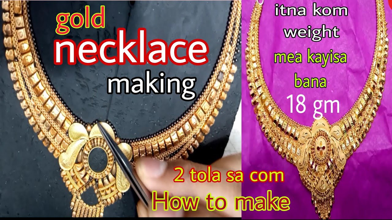 💥 1 lakh rupees gold necklace design making gold set design 2023