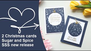 Elegant Christmas Cards | Simon Says Stamp “Sugar and Spice” Release | CZ Design @HappyStampsCraft