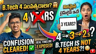 “B.Tech is NOT 4 Years 😳 | Real Timeline Explained” 