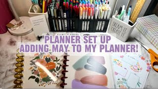 PLANNER SET UP | ADDING MAY TO MY PLANNER