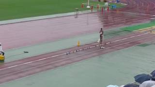 近江高校男子陸上競技部 早野三段跳(1本目)2016.9.18