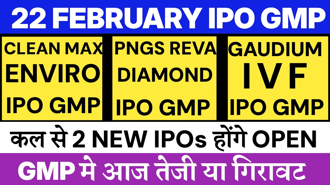 Clean Max Enviro IPO | Gaudium IVF IPO | Shreeram Twistex IPO | Omnitech IPO | IPO GMP TODAY 💥