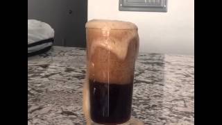 When you try and pour soda in a glass...