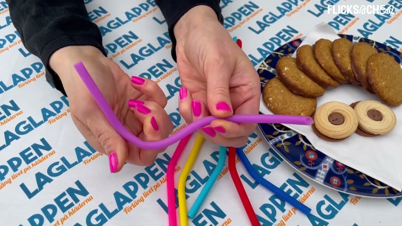 Bunte Strohhalme – Silikon