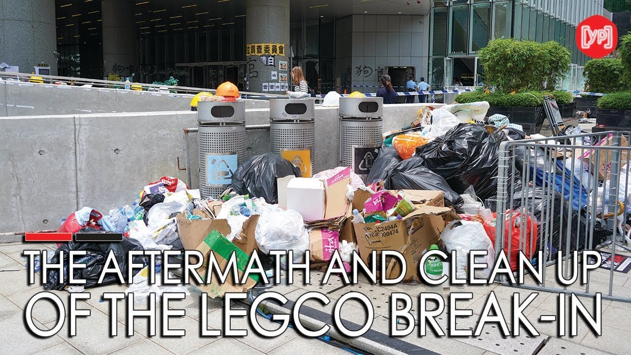 The aftermath and clean up of the Legco break-in