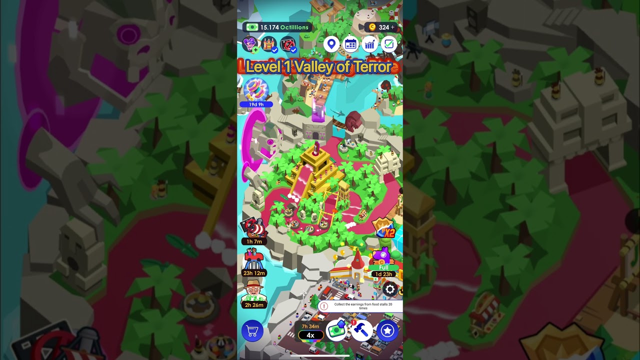 Idle Theme Park Tycoon | Level 1 - 2,500 Comparison! 