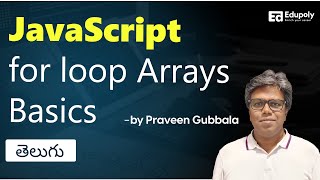 javascript for loop arrays basics