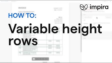 Set up table extraction for invoices with variable height rows