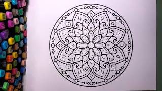 ASMR Mandala Coloring 🎨 No Talking, Pure Sound (Great for Sleep & Study)