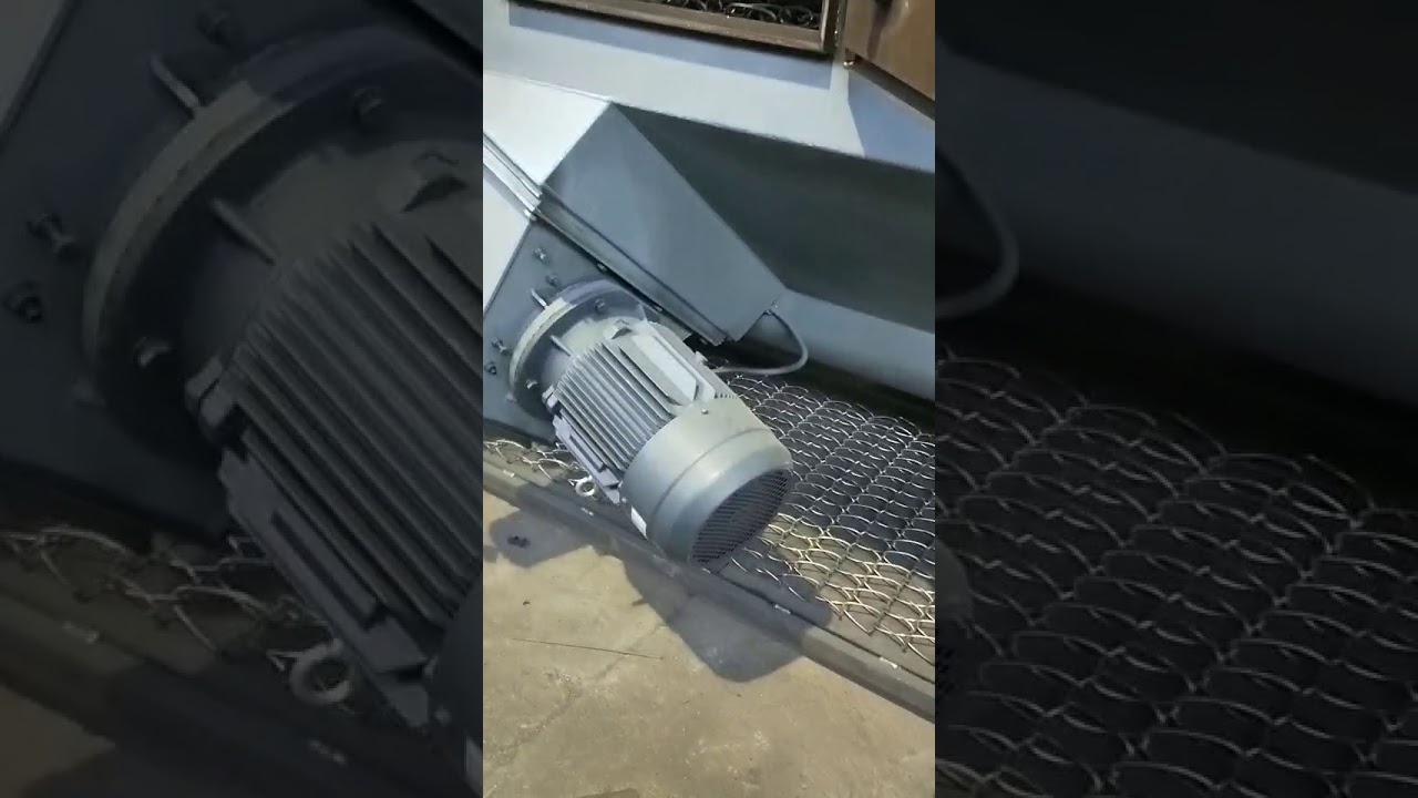 Wire Mesh Belt Shot Blasting Machine Testing In Our Factory