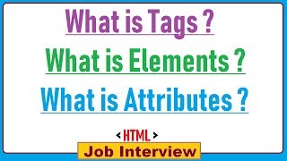 3. What is Tags , Elements , Attributes With Example in html ?