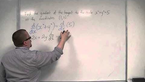 OCR MEI Core 3 6.04 Using Implicit Differentiation to find the gradient of a tangent to a circle