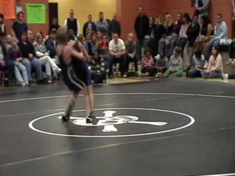 Jacob Kraft - Wrestling 12-1-2009 VS OSWEGO PLANK