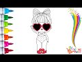 LOL Surprise DOLL in a Swimsuit - Coloring book for Kids &amp; Toddlers | Tic Tac Paint