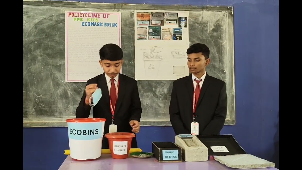ECO MASK BRICK (Amarpur English Medium H.S school)/science and innovation//technology/
