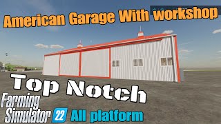 American Garage With Workshop. / mod for all platforms on FS22