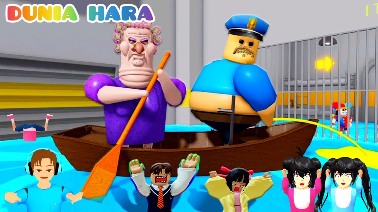 Penjara Polisi Barry Banjir😱| Yuta Mio Baby Hara Celine TomTom Berenang Didalam Penjara | Dunia Hara