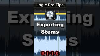 How to Export Stems - Logic Pro X | Logic Trackouts | Music Production Tips | #shorts | #mttcshorts